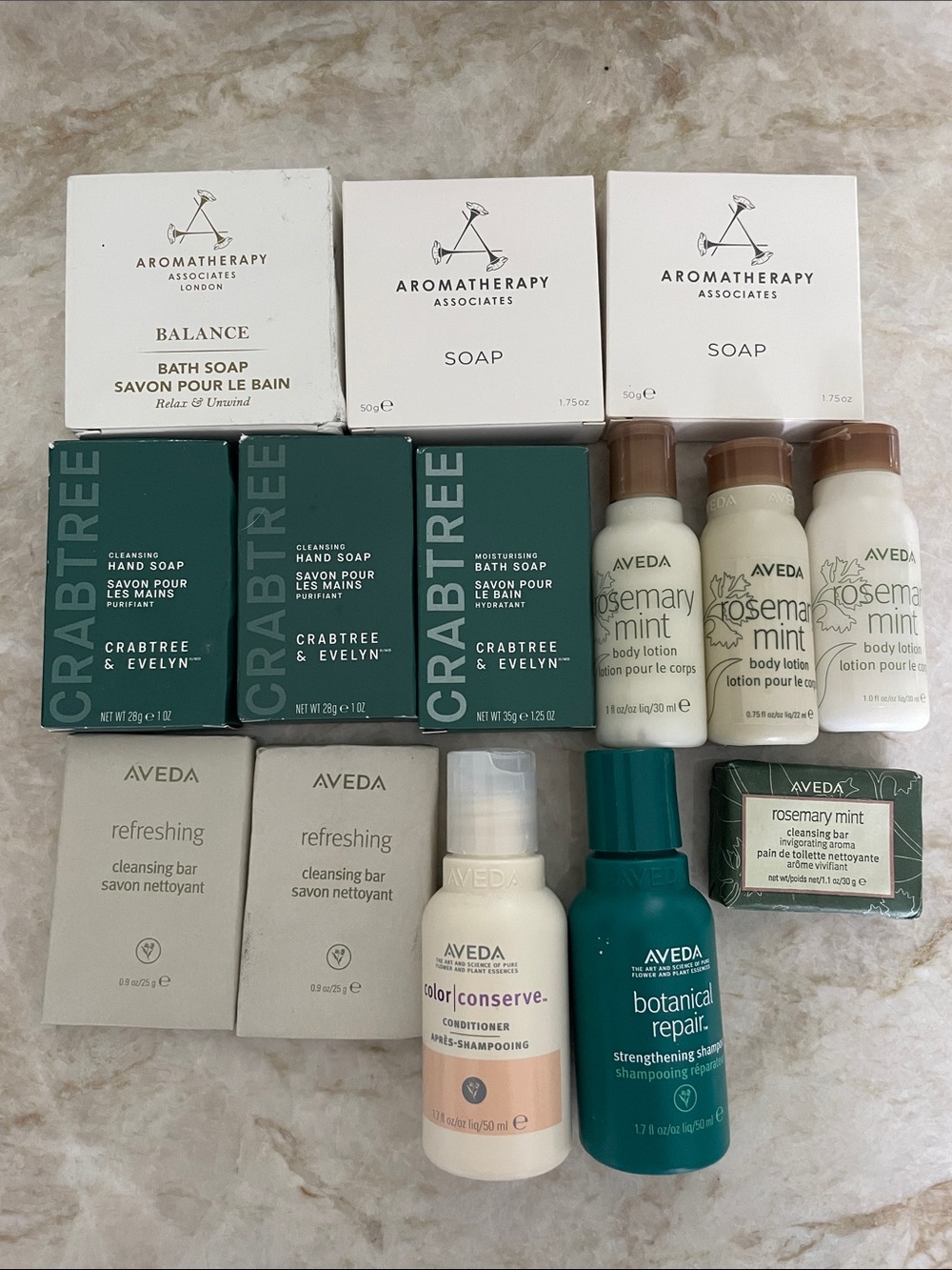 BRAND NEW AVEDA ROSEMARY BODY LOTIONS AND SOAPS! Plus more!
